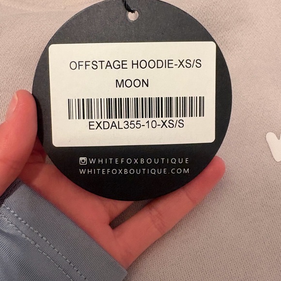 White Fox Boutique Cream Logo Hoodie - Picture 3 of 3